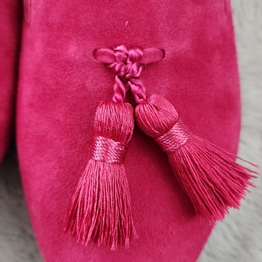 *NWT Talbots Black Everson Kiltie Pink Suede Tassel Loafers 5.5M - Picture 13 of 13
